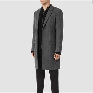 Allsaints Silgo light grey coat US38